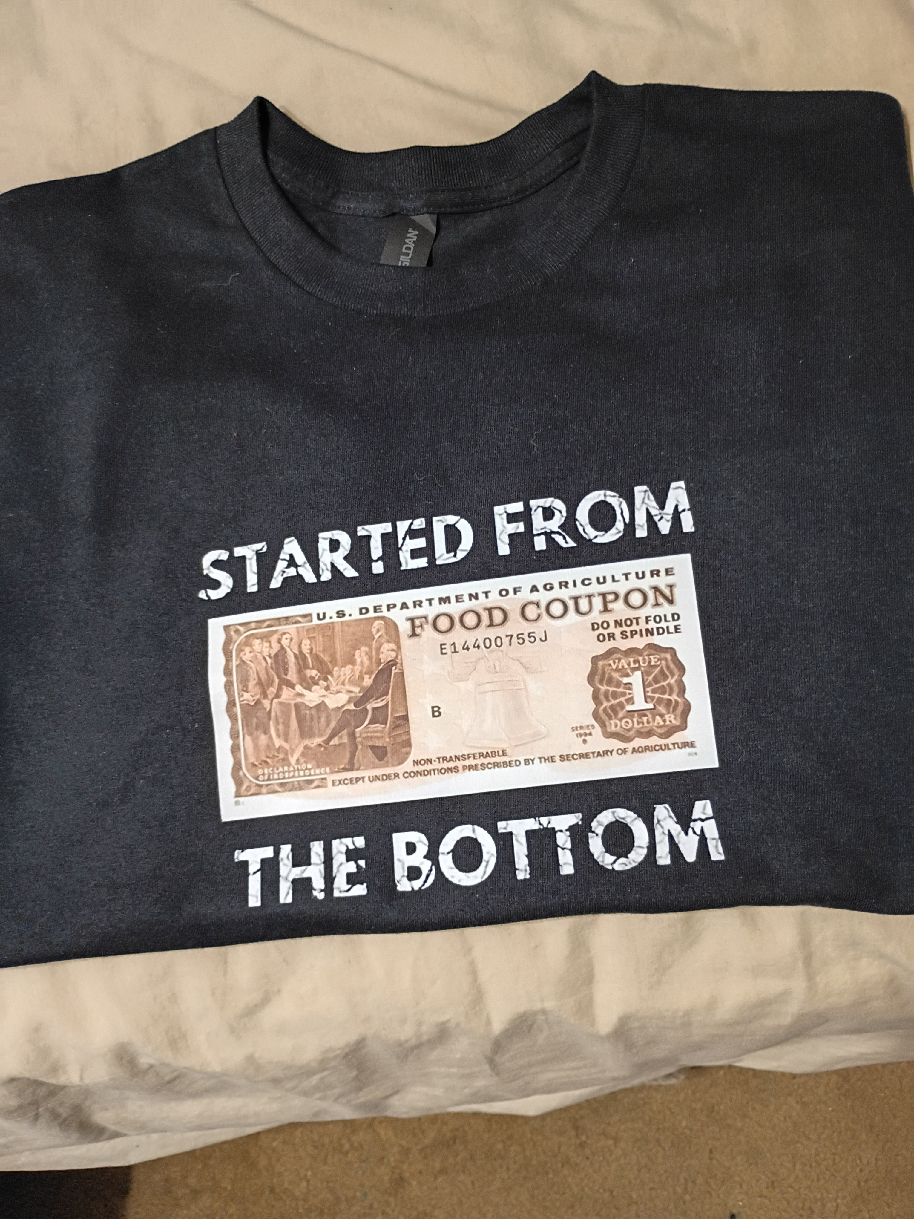 Men's Vintage USDA Foodstamp T-shirt.